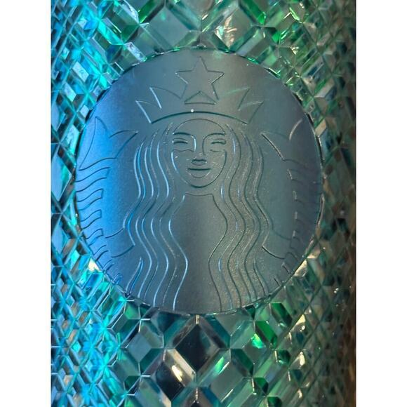 STARBUCKS 2021 Holiday Emerald Green Jeweled 24 oz Tumbler - Picture 2 of 4